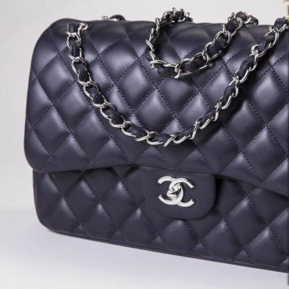 Chanel Vintage Navy double flap JUMBO classic. NIB. Perfect condition. - Picture 3 of 4